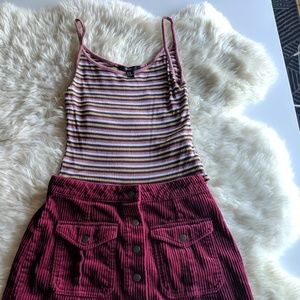 ☑️SOLD☑️Forever 21 striped tank top bodysuit